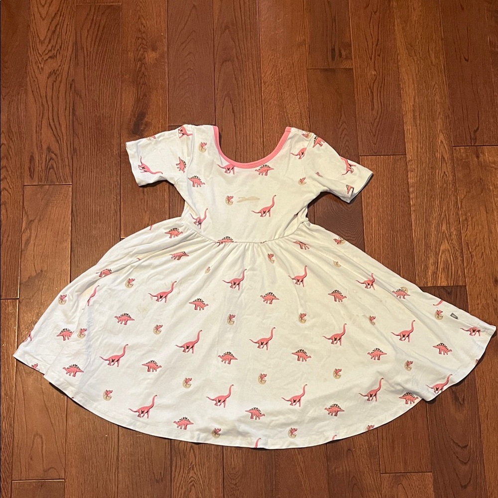 Kyte Baby Rose Jurassic Shortsleeve Twirl Dress, 4T